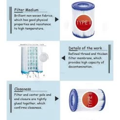 BENOBBY KIDS Lot De 2 Cartouches De Filtre De Piscine Pour Kit De Cartouche De Rechange Pour Pompe De Filtration Bestway II 58383 Modèle 58387 -Pompe et filtre de piscine Soldes 60721059 4