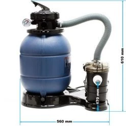 WILTEC Filtre à Sable Et Particules Système De Filtration Pompe De Filtrage Piscine Swimmingpool -Pompe et filtre de piscine Soldes 6097441 3
