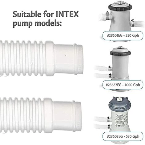 MACARON Tuyau De Remplacement De Piscine, Tuyaux De Piscine, Avec 2 Connecteurs Métalliques, Pour Piscine Hors Terre Tuyau De Remplacement De Pompe De Filtre De Piscine LO-Ron 3 MACARON Tuyau De Remplacement De Piscine, Tuyaux De Piscine, Avec 2 Connecteurs Métalliques, Pour Piscine Hors Terre Tuyau De Remplacement De Pompe De Filtre De Piscine LO-Ron – Image 3