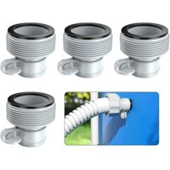 MACARON Adaptateur Piscine, Lot De 4 Adaptateur Pour Pompe, Adaptateur De Tuyau De Piscine, Hose Adapter B Pour Piscine Systèmes De Filtration (Gris)LO-Ron -Pompe et filtre de piscine Soldes 61047697 3