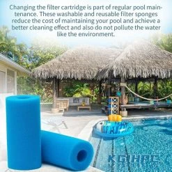 DECKON Filtre éponge Type A, Filtre Piscine En Mousse, Filtre Mousse Piscine Filtre éponge Pré-Filtre Mousse Cartouche éponge Lavable, Réutilisable. (4 Pièces) -Pompe et filtre de piscine Soldes 61181850 4