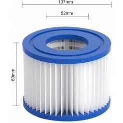 LIFCAUSAL Cartouches De Filtre De Piscine Pour Remplacement De Pompes De Filtre De Piscine De Filtre à Cartouche Intex Type D (Φ107 * Φ52 * 80Η) -Pompe et filtre de piscine Soldes 61250822 2