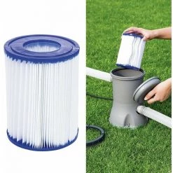 LIFCAUSAL Cartouches De Filtre De Piscine Pour Cartouche De Type II Type IIFiltre à Cartouche Pompes De Filtration De Piscine, Pour Pompe De Filtration Lay Z Spa, Blanc 10,6 X 10,6 X 13,6 Cm -Pompe et filtre de piscine Soldes 61250826 3