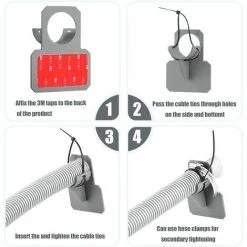 FONTAINEBLEAU Lot De 2 Support De Tuyau De Piscine, Adaptateur Pour Piscine, Gris Accessoires Piscine, Pour Tuyaux Piscine De Dans Les 38 Mm，Fonepro -Pompe et filtre de piscine Soldes 61288889 3