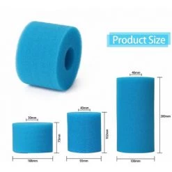 LIFCAUSAL Cartouche D'éponge En Mousse De Filtre De Piscine Réutilisable Lavable Pour Intex Type A (108*73*40mm) -Pompe et filtre de piscine Soldes 63587579 4