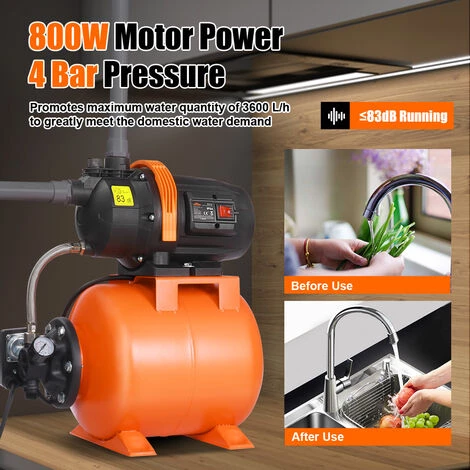 Pompe De Surpression Automatique TOPSHAK TS-WP3 800W 3600L/h 5 Pompe De Surpression Automatique TOPSHAK TS-WP3 800W 3600L/h – Image 5