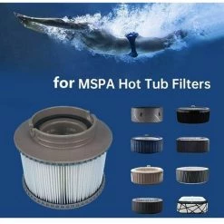 SINCèREETALI Lot De 2 Filtres De Rechange Pour MSPA FD2089 Pour Pompes à Cartouche Pour Tous Les Spas Actuels MSPA -Pompe et filtre de piscine Soldes 63818762 3