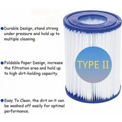 SINCèREETALI Lot De 2 Cartouches De Filtre De Piscine De Type II – Compatible Avec Les Filtres Bestway 58094 – Accessoires De Filtre De Piscine Gonflable De Rechange Pour Spa 8 SINCèREETALI Lot De 2 Cartouches De Filtre De Piscine De Type II – Compatible Avec Les Filtres Bestway 58094 – Accessoires De Filtre De Piscine Gonflable De Rechange Pour Spa -Pompe et filtre de piscine Soldes 63821488 4