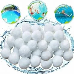 FOZIY Boule Filtrante De Piscine 700g, Filtre En Fibre，Fonepro -Pompe et filtre de piscine Soldes 63838848 2