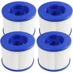 MOWZE Swimming Pool Filter 4 Pack Replacement，Cartouche Filtre à Vis Gonflabl De Vis 104mm，pour Clever Spa + Aquaparx + Aqua Spa + Costway + All Seasons + GoPlus + Wido And Others… 4 Piezas