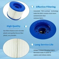 MOWZE Filtre Spa Infinite A Visser, Cartouche Filtre à Vis Pour Spa Gonflable Pas De Vis 60mm, Cartouche Filtre Pour Spa, Compatible Pour Cosy Spa, Clever Spa Et De Plus (4 Pièces) 4 Pièces -Pompe et filtre de piscine Soldes 63869887 4