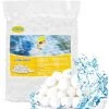 MOWZE 1300g Balles Filtrantes,Boules De Filtre De Piscine,Réutilisables,Média Filtre à Fibres Peut Remplacer 45 Kg Sable Quartz Piscine Filtres à Sable Filtrage De L'eau,Utilisées Dans Les Piscines