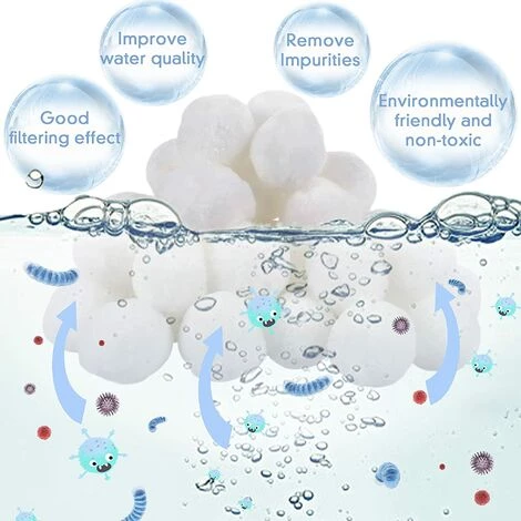 MOWZE 1300g Balles Filtrantes,Boules De Filtre De Piscine,Réutilisables,Média Filtre à Fibres Peut Remplacer 45 Kg Sable Quartz Piscine Filtres à Sable Filtrage De L'eau,Utilisées Dans Les Piscines 5 MOWZE 1300g Balles Filtrantes,Boules De Filtre De Piscine,Réutilisables,Média Filtre à Fibres Peut Remplacer 45 Kg Sable Quartz Piscine Filtres à Sable Filtrage De L'eau,Utilisées Dans Les Piscines – Image 5