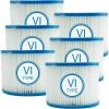 MOWZE Filtre Spa Pour Type VI,Filtre Spa Pour Lay-z-Spa,Cartouche Defiltre Piscine Type VI,pour Type VI 58323,58239,pour 90352E 6 Pack
