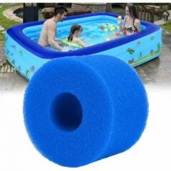 GroupM 6 Pièces Comprimé 108*40*73MM Piscine Filtre éponge Bleu Nettoyage éponge Colonne -Pompe et filtre de piscine Soldes 63889806 5