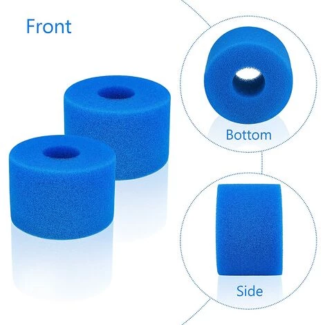 AOUGO Lot De 4 Cartouches De Mousse De Filtre De Piscine Compatibles Avec Intex S1 Type Cartouche De Filtre En Mousse Lavable Réutilisable Cartouche De Filtre En Mousse éponge Cartouche De Filtre De Piscine Cartouche En Mousse éponge, Bleu 4 AOUGO Lot De 4 Cartouches De Mousse De Filtre De Piscine Compatibles Avec Intex S1 Type Cartouche De Filtre En Mousse Lavable Réutilisable Cartouche De Filtre En Mousse éponge Cartouche De Filtre De Piscine Cartouche En Mousse éponge, Bleu – Image 4