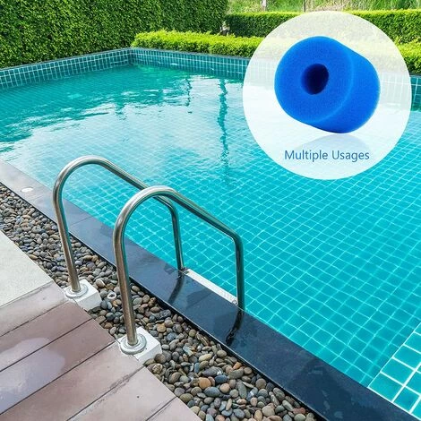 AOUGO Lot De 4 Cartouches De Mousse De Filtre De Piscine Compatibles Avec Intex S1 Type Cartouche De Filtre En Mousse Lavable Réutilisable Cartouche De Filtre En Mousse éponge Cartouche De Filtre De Piscine Cartouche En Mousse éponge, Bleu 5 AOUGO Lot De 4 Cartouches De Mousse De Filtre De Piscine Compatibles Avec Intex S1 Type Cartouche De Filtre En Mousse Lavable Réutilisable Cartouche De Filtre En Mousse éponge Cartouche De Filtre De Piscine Cartouche En Mousse éponge, Bleu – Image 5