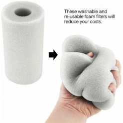 DECKON Colonne Eponge Filtrante Haute Efficacite Le Tube Eponge Nettoyant Pour Piscine Spa Peut Etre Lave A Plusieurs Reprises, Type Blanc Deux 108*73*40mm -Pompe et filtre de piscine Soldes 63951146 5