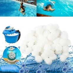 TINOR Boules Filtrantes, Boules Filtrantes De Piscine, 500g Remplacent 18 Kg De Sable Filtrant, Pour Filtres à Sable De Piscine, Piscines, Matériau Filtrant, Filtres à Sable D'aquarium (500g)