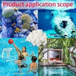 TINOR Boules Filtrantes, Boules Filtrantes De Piscine, 500g Remplacent 18 Kg De Sable Filtrant, Pour Filtres à Sable De Piscine, Piscines, Matériau Filtrant, Filtres à Sable D'aquarium (500g) -Pompe et filtre de piscine Soldes 64031699 4