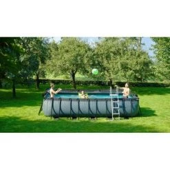 EXIT TOYS EXIT Stone Zwembad 540x250x122cm Met Zandfilterpomp - Grijs 9 EXIT TOYS EXIT Stone Zwembad 540x250x122cm Met Zandfilterpomp - Grijs -Pompe et filtre de piscine Soldes 64076617 5