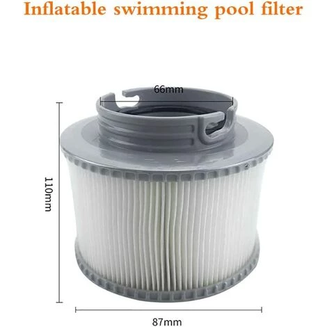 LYCXAMES Lot De 2 Cartouches Filtrantes Pour Piscine, Accessoires De Filtre De Nettoyage De Piscine Gonflable De Rechange Pour Spa, Cartouche De Filtre Antimicrobienne Pour Spa Facile à Installer 2 LYCXAMES Lot De 2 Cartouches Filtrantes Pour Piscine, Accessoires De Filtre De Nettoyage De Piscine Gonflable De Rechange Pour Spa, Cartouche De Filtre Antimicrobienne Pour Spa Facile à Installer – Image 2