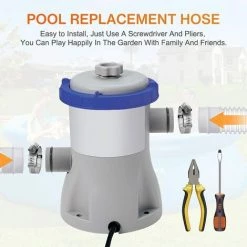 HEGUYEY Tuyau De Rechange Pour Piscine De 1,25 Po De Diamètre Pour Piscines Hors Terre, Piscine Avec Pince Métallique Pour Pompe De Filtre Intex Ou Tuyaux De 3,2 Cm - 1,5 Mètre De Long Paquet De 2 7 HEGUYEY Tuyau De Rechange Pour Piscine De 1,25 Po De Diamètre Pour Piscines Hors Terre, Piscine Avec Pince Métallique Pour Pompe De Filtre Intex Ou Tuyaux De 3,2 Cm - 1,5 Mètre De Long Paquet De 2 -Pompe et filtre de piscine Soldes 64098075 3