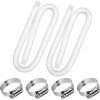 AOUGO Tuyau De Rechange Pour Piscine De 1,25 Po De Diamètre Pour Piscines Hors Terre, Piscine Avec Pince Métallique Pour Pompe De Filtre Intex Ou Tuyaux De 3,2 Cm - 1,5 Mètre De Long (Paquet De 2)