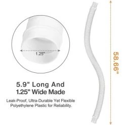 AOUGO Tuyau De Rechange Pour Piscine De 1,25 Po De Diamètre Pour Piscines Hors Terre, Piscine Avec Pince Métallique Pour Pompe De Filtre Intex Ou Tuyaux De 3,2 Cm - 1,5 Mètre De Long (Paquet De 2) -Pompe et filtre de piscine Soldes 64147804 3