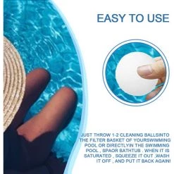 TANCYCO 4 Pièces Boules Filtrantes En éponge Blanche Boule De Filtre De Nettoyage De Piscine Réutilisable écologique 8 TANCYCO 4 Pièces Boules Filtrantes En éponge Blanche Boule De Filtre De Nettoyage De Piscine Réutilisable écologique -Pompe et filtre de piscine Soldes 64277740 4