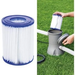 TANCYCO Lot De 2 Cartouches De Filtre De Piscine Pour Pompes De Filtre De Piscine De Filtre à Cartouche Intex Type A, Filtre De Rechange Pour Nettoyeur De Piscine, Blanc -Pompe et filtre de piscine Soldes 64277749 4