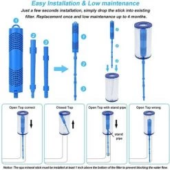 BF Filtre, Cartouche Purificateur Minéral 2 Pièces Purificateur Minéral, Bâtons Minéraux Pour La Clarification De L'Eau -Pompe et filtre de piscine Soldes 64397204 3
