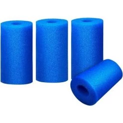 BENOBBY KIDS Lot De 4 Éponge Filtrante , Éponges Filtrantes Pour Piscine - Bleu - 200 X 100 Mm - Pour Filtre Piscine, Réutilisables Et Lavables, Filtre En Mousse Pour Spa, Piscine