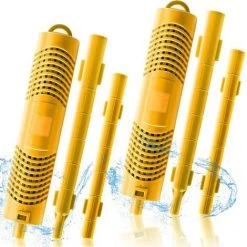 CESIèCLEFOU Filtre Spa Dure 4 Mois Cartouches De Filtres De Piscine à Cartouche Pièces Minérales Pour Spa Et Jacuzzi Cartouche Filtrante Pour Piscine Et Spa Cartouche Spa Bâton Filtre De Piscine, 2 Pièces Jaune Lefou