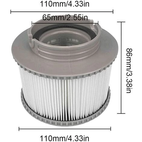 ENLENK 2 Pcs Filtre Cartouche, Cartouches De Filtre De Piscine,Cartouche Filtration Standard Et Vissées, Filtre Pour Baignoire,Piscine 2 ENLENK 2 Pcs Filtre Cartouche, Cartouches De Filtre De Piscine,Cartouche Filtration Standard Et Vissées, Filtre Pour Baignoire,Piscine – Image 2