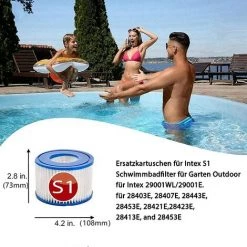 MEZHENG Cartouches De Filtre De Rechange Piscine Pour Intex S1, Filtre à Pour Remous Pour Purespa 29001e,Filtre Spa - Cartouches De Rechange Pour Piscine,Spa,Baignoire (2pièces) 6 MEZHENG Cartouches De Filtre De Rechange Piscine Pour Intex S1, Filtre à Pour Remous Pour Purespa 29001e,Filtre Spa - Cartouches De Rechange Pour Piscine,Spa,Baignoire (2pièces) -Pompe et filtre de piscine Soldes 64535181 2