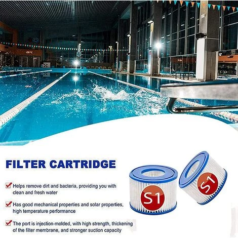 MEZHENG Cartouches De Filtre De Rechange Piscine Pour Intex S1, Filtre à Pour Remous Pour Purespa 29001e,Filtre Spa - Cartouches De Rechange Pour Piscine,Spa,Baignoire (2pièces) 3 MEZHENG Cartouches De Filtre De Rechange Piscine Pour Intex S1, Filtre à Pour Remous Pour Purespa 29001e,Filtre Spa - Cartouches De Rechange Pour Piscine,Spa,Baignoire (2pièces) – Image 3