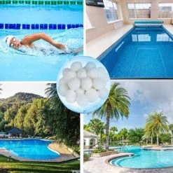 MONLY Balles Filtrantes, 700g Boules De Filtre De Piscine, Billes Filtrantes, Alternative Pour 25 Kg De Sable Filtrant, Média Filtre à Fibres Pour Piscine, Filtres à Sable (700g) -Pompe et filtre de piscine Soldes 65002692 3