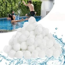 Froadp 700g Boules De Filtration Filtres De Piscine Boule D'Ouate Balles Filtrantes Pour Cuve De Filtration 700g Filterballs Peuvent Remplacer 25KG De Sable De Filtration Blanc -Pompe et filtre de piscine Soldes 65112615 2