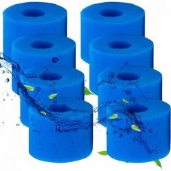 L'FLANEUR éponge Filtre S1 Pour Spa,Cartouche Filtre Piscine Pour Intex,Type S1 Pour Intex 29001 E Pure Spa,Réutilisables Et Lavables, Filtre En Mousse Pour Spa, Piscine (8 Pcs) ANEUR