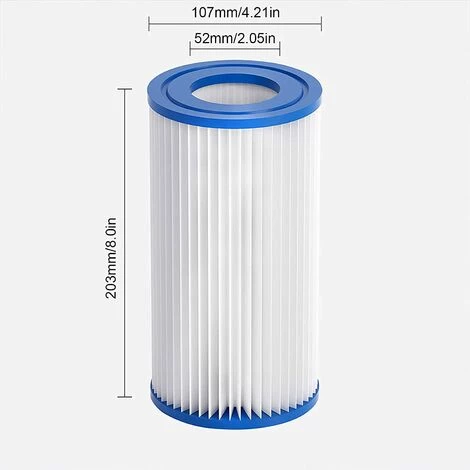 OSQI Filtre De Rechange Pour Piscine Spa - Cartouche Filtrante De Rechange Compatible Avec 29000E / 59900E Pour Piscine Gonflable, Bain à Remous, Spa 2 OSQI Filtre De Rechange Pour Piscine Spa - Cartouche Filtrante De Rechange Compatible Avec 29000E / 59900E Pour Piscine Gonflable, Bain à Remous, Spa – Image 2