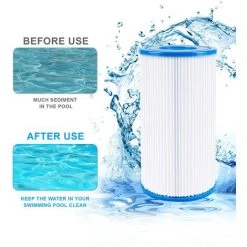 LIFCAUSAL Filtre De Piscine A Ou C (29000e/59900e) Pour Pompe De Piscine INTEX, Lot De 6 Cartouches De Filtre De Piscine, Filtres De Piscine De Type A/C Compatibles Avec Bestway, Piscines Hors Sol Summer Waves Et Pompes (blanc) -Pompe et filtre de piscine Soldes 65755948 4