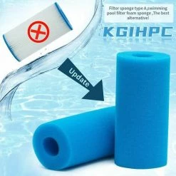 KAEJYIUT Filtre éponge Type A, Filtre Piscine En Mousse, Filtre Mousse Piscine Filtre éponge Pré-Filtre Mousse Cartouche éponge Lavable, Réutilisable. (4 Pièces) -Pompe et filtre de piscine Soldes 65853234 5