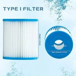 DONTODENT Cartouche Filtrante De Piscine Type I Pour Pompe De Piscine Bestway, Filtre De Piscine Gonflable, Installation Facile (lot De 4) -Pompe et filtre de piscine Soldes 65902572 5