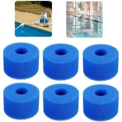DONTODENT Piscine Filtre Eponge Eponge Mousse Lavable Pour Filtre à Bain à Remous 10.8x7.3x4cm 6pcs Surf & Diving-Piscines Et Accessoires-Piscine Accessoires -Pompe et filtre de piscine Soldes 66197816 3