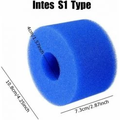 KAEJYIUT Lot De 2 Cartouches De Filtre En Mousse Réutilisables Pour Piscine Type Intex S1 -Pompe et filtre de piscine Soldes 66211107 3