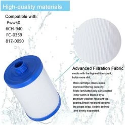 FVO Transfrontalier SPA Baignoire Acrylique Piscine Pour Enfants Filtre Cartouche Papier Cartouche Filtre Remplacement PWW50L 6CH-940 -Pompe et filtre de piscine Soldes 66573016 3