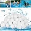 ECHOO 700g / 8L Boules De Filtre De Piscine, Balles Filtrantes,Média Filtre à Fibres Pour Piscine Filtres à Sable Filtrage De L'eau,Écologique, Léger Et Durable