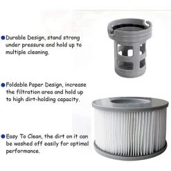 KARTOKNER 2 Bases Cartouches Filtrantes Pour Piscines Gonflables MSPA - Adaptateur De Base Vissable Pour Cartouche Filtrante MSPA - Kit De Mise à Niveau - Filtre Pour Sous-marins Et Spa Chauds -Pompe et filtre de piscine Soldes 67167249 4