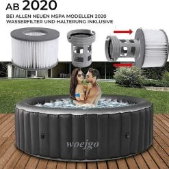 KARTOKNER 4 Filtres + 4 Bases Cartouches Filtrantes Pour Piscines Gonflables MSPA - Adaptateur De Base Vissable Pour Cartouche Filtrante MSPA - Kit De Mise à Niveau - Filtre Pour Sous-marins Et Spa Chauds -Pompe et filtre de piscine Soldes 67167660 3